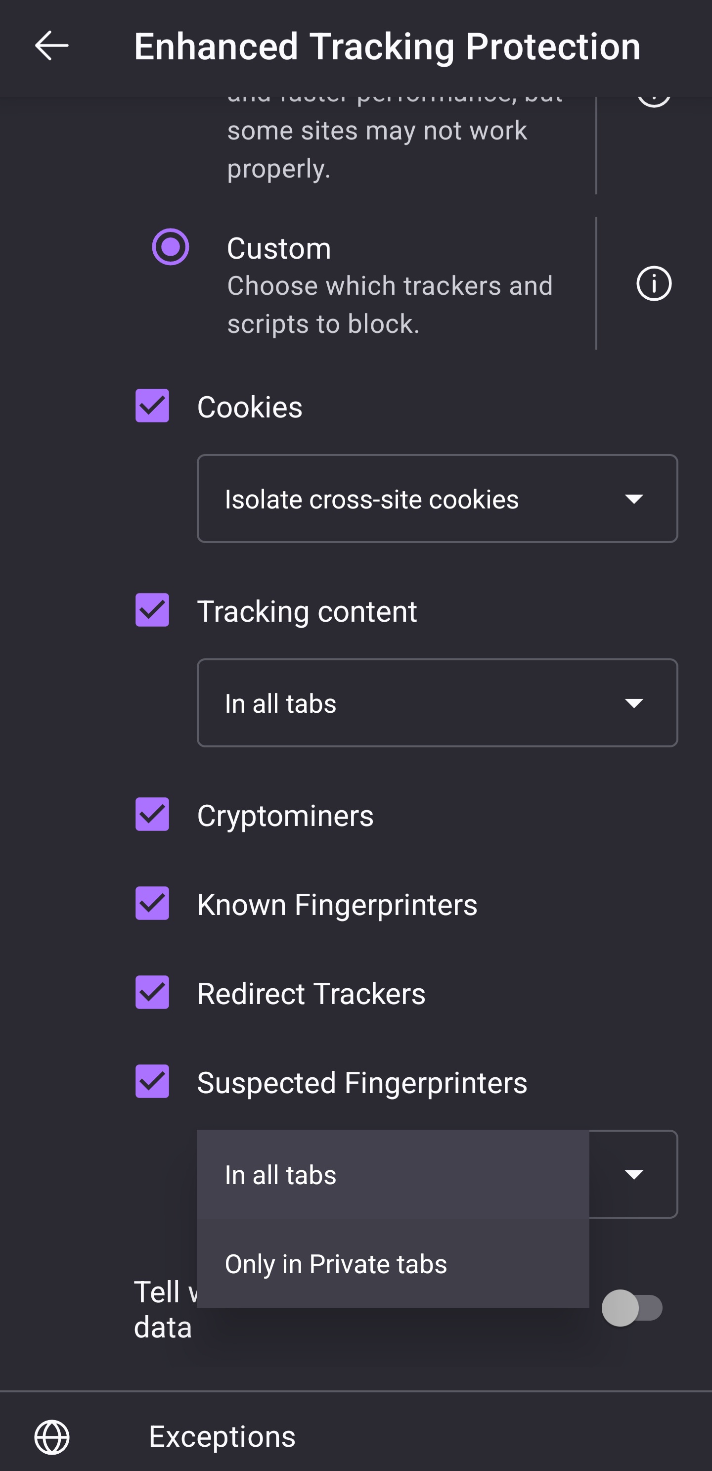 Mobile ETP option